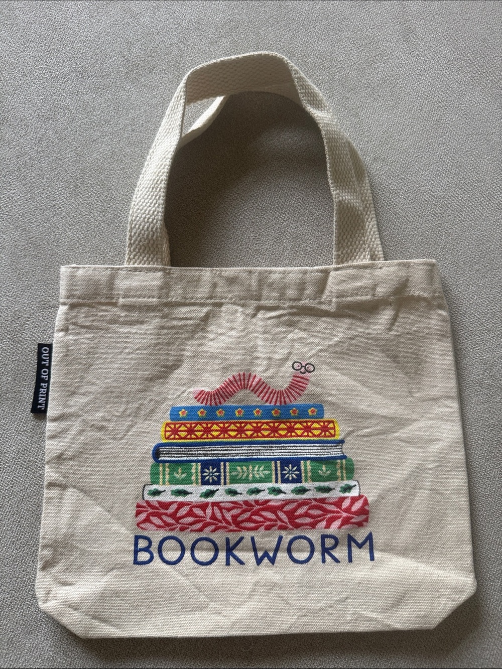 Out of print mini canvas tote